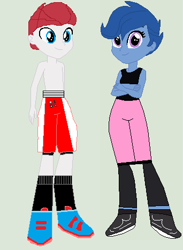 Size: 342x466 | Tagged: safe, artist:matthewjabeznazarioa, train tracks (g4), equestria girls, g4, archer tracks, crossover, equestria girls-ified, exeron fighters, martial arts kids, martial arts kids outfits