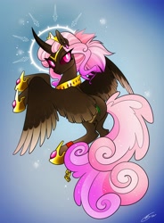 Size: 3009x4096 | Tagged: safe, artist:opalacorn, oc, oc only, oc:hopple scotch, alicorn, pony, alicorn oc, horn, nightmarified, solo, wings