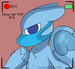 Size: 2000x1836 | Tagged: safe, artist:bluemoon, oc, pony, commission, mask, selfie, solo, ych example, your character here