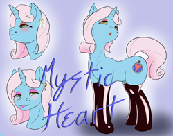 Size: 2100x1650 | Tagged: safe, artist:edgarkingmaker, oc, oc only, oc:mystic heart, pony, unicorn, female, latex, reference, solo