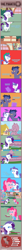 Size: 1205x13455 | Tagged: safe, artist:estories, derpy hooves, pinkie pie, rarity, oc, oc:naat, oc:phantom (estories), pony, comic:the phantom me, g4, alternate hairstyle, book, clothes, magic, pointy ponies, shirt, statue