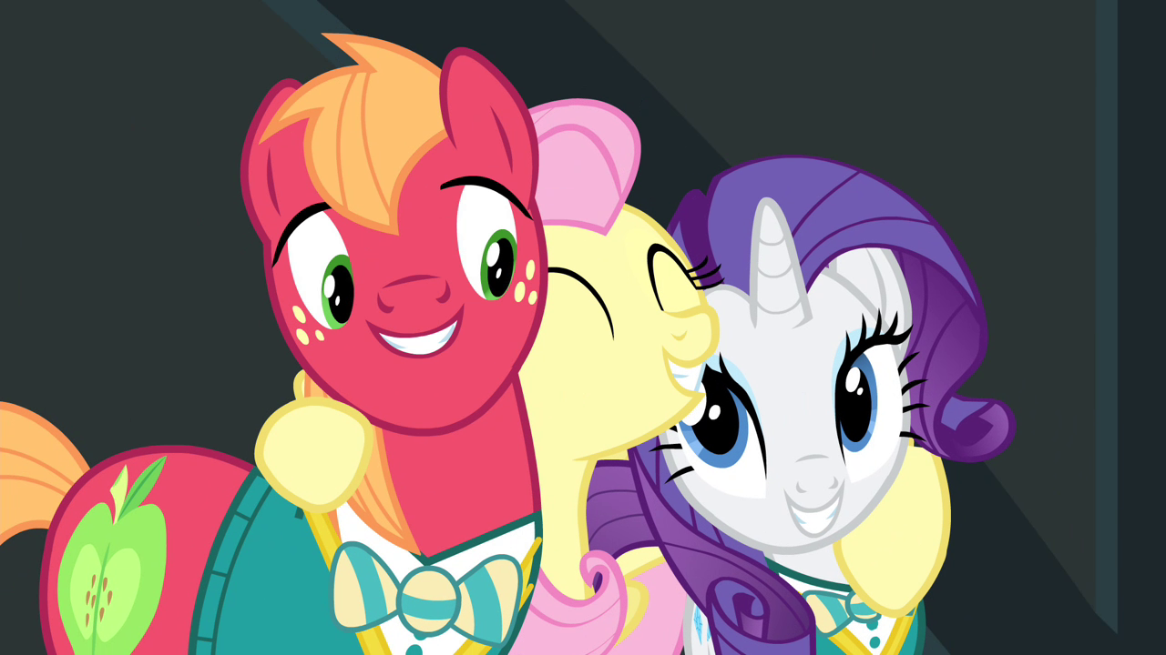 Flutterguy #2823503 - safe, screencap, big macintosh, fluttershy, rarity, earth ...