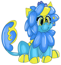 Size: 1384x1464 | Tagged: safe, artist:brainiac, oc, oc only, oc:starrinite, inflatable pony, kirin, pooltoy pony, female, inflatable, mare, pool toy, simple background, solo, transparent background