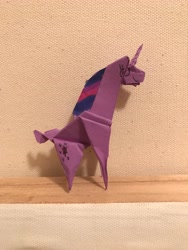 Size: 3024x4032 | Tagged: safe, twilight sparkle, pony, unicorn, g4, coloring, craft, origami, papercraft, photo