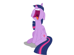 Size: 4000x3000 | Tagged: safe, artist:vvolllovv, edit, editor:wardex101, vector edit, twilight sparkle, alicorn, pony, g4, the point of no return, female, high res, nose in the air, open mouth, simple background, sitting, solo, transparent background, twilight sparkle (alicorn), uvula, vector, volumetric mouth