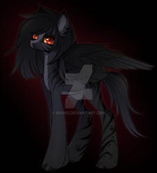 Size: 1024x1131 | Tagged: safe, artist:miioko, oc, oc only, pegasus, pony, deviantart watermark, hoof polish, obtrusive watermark, pegasus oc, solo, watermark