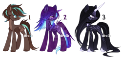 Size: 1024x493 | Tagged: safe, artist:miioko, oc, oc only, pegasus, pony, unicorn, constellation, deviantart watermark, ethereal mane, horn, looking back, obtrusive watermark, pegasus oc, simple background, solo, starry mane, transparent background, unicorn oc, watermark