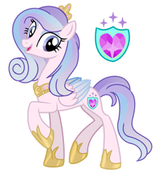 Size: 1280x1446 | Tagged: safe, artist:princess-kitsune-tsu, oc, oc:crystal shield, pegasus, pony, female, mare, offspring, parent:princess cadance, parent:shining armor, parents:shiningcadance, simple background, solo, transparent background