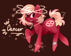 Size: 2800x2200 | Tagged: safe, artist:kot-of-eden, artist:saphirecat11, oc, oc only, earth pony, pony, cancer (horoscope), earth pony oc, female, high res, ponified, simple background, solo, zodiac