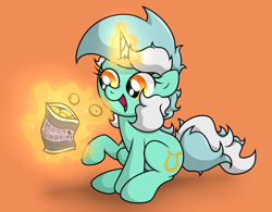 Size: 2717x2119 | Tagged: safe, artist:background basset, lyra heartstrings, pony, unicorn, g4, cookie, food, high res, levitation, magic, open mouth, simple background, sitting, solo, telekinesis