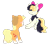 Size: 938x852 | Tagged: safe, artist:that-softscorpio, applejack, songbird serenade, g4, my little pony: the movie, applejack's hat, bald face, black shirt, blaze (coat marking), bow, coat markings, cowboy hat, cute, facial markings, female, flying, hair bow, hat, jackabetes, lesbian, multicolored mane, multicolored tail, pink bow, shipping, sia (singer), simple background, socks (coat markings), songbetes, songjack, transparent background, two toned mane, two toned tail