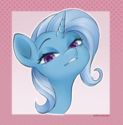 Size: 2133x2160 | Tagged: safe, artist:tomi_ouo, trixie, pony, g4, bust, colored pupils, female, high res, looking at you, mare, portrait, solo