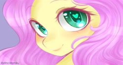Size: 4096x2160 | Tagged: safe, artist:tomi_ouo, fluttershy, pony, g4, bust, close-up, colored pupils, cute, female, heart eyes, high res, mare, portrait, shyabetes, solo, wingding eyes