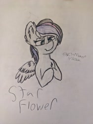Size: 3024x4032 | Tagged: safe, artist:lunastaralight, oc, oc only, pegasus, pony, paper, sketch, solo, traditional art