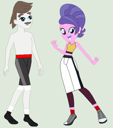 Size: 538x611 | Tagged: safe, artist:matthewjabeznazarioa, cookie crumbles, hondo flanks, equestria girls, g4, crossover, equestria girls-ified, exeron fighters, martial arts kids, martial arts kids outfits