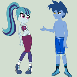 Size: 645x649 | Tagged: safe, artist:matthewjabeznazarioa, blues, noteworthy, sonata dusk, equestria girls, g4, crossover, equestria girls-ified, exeron fighters, exeron outfit, martial arts kids, martial arts kids outfits