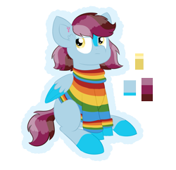 Size: 1173x1134 | Tagged: safe, artist:queenderpyturtle, oc, pegasus, pony, clothes, colored wings, female, mare, simple background, solo, sweater, transparent background, two toned wings, wings