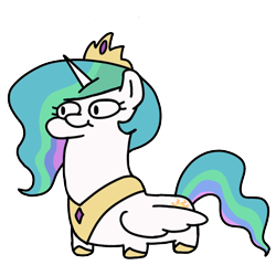 Size: 1000x1000 | Tagged: safe, artist:fluttershank, princess celestia, alicorn, pony, g4, jewelry, majestic as fuck, necc, princess necklestia, regalia, simple background, squatpony, tiara, transparent background