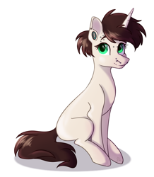 Size: 1098x1260 | Tagged: safe, artist:lambydwight, oc, oc only, pony, unicorn, piercing, simple background, solo, white background