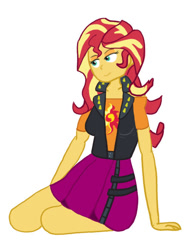 Size: 538x690 | Tagged: safe, artist:breez122, sunset shimmer, equestria girls, g4, female, simple background, solo, white background