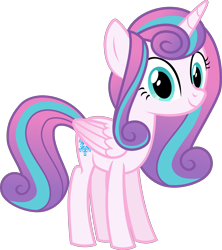 Size: 2662x2998 | Tagged: safe, artist:shakespearicles, artist:whalepornoz, princess flurry heart, alicorn, pony, fanfic:cat's cradle, g4, female, fimfiction, folded wings, full body, high res, hooves, horn, mare, princess, royalty, show accurate, simple background, smiling, solo, standing, tail, transparent background, wings