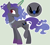 Size: 2693x2419 | Tagged: safe, artist:stormcloud-yt, oc, oc only, oc:dark crystal, pony, unicorn, ethereal mane, high res, horn, looking back, male, necktie, offspring, parent:king sombra, parent:princess luna, parents:lumbra, raised hoof, simple background, stallion, starry mane, unicorn oc