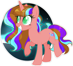 Size: 2541x2293 | Tagged: safe, artist:mint-light, artist:stormcloud-yt, oc, oc only, pony, unicorn, base used, female, grin, high res, horn, mare, raised hoof, simple background, smiling, solo, transparent background, unicorn oc
