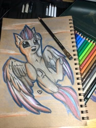 Size: 3024x4032 | Tagged: safe, artist:playful wings, zipp storm, pegasus, pony, g5, solo, traditional art