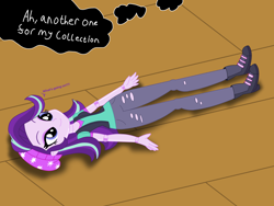 Size: 2048x1536 | Tagged: safe, artist:mecha113, starlight glimmer, equestria girls, g4, doll, dollified, female, forced smile, inanimate tf, smiling, solo, toy, transformation