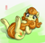 Size: 2971x2834 | Tagged: safe, artist:celsian, carrot top, golden harvest, earth pony, pony, g4, :3, background pony, biting, cute, cutie top, dog lip, doodle, featured image, female, frog (hoof), high res, lying down, mare, nom, on back, signature, solo, tail, tail bite, underhoof