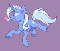 Size: 640x543 | Tagged: safe, artist:raadwolvesart, trixie, pony, unicorn, queen of misfits, vylet pony, g4, breath, eyes closed, female, frown, mare, scrunchy face, snorting, solo