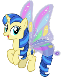 Size: 2600x3200 | Tagged: safe, artist:cheezedoodle96, mystic moonlight, pony, unicorn, 2 4 6 greaaat, g4, .svg available, butterfly wings, female, flying, glimmer wings, high res, looking at you, magic, mare, open mouth, open smile, smiling, smiling at you, solo, svg, tail, two toned mane, two toned tail, vector, wings
