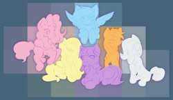 Size: 1280x742 | Tagged: safe, artist:wifflethecatboi, applejack, fluttershy, pinkie pie, rainbow dash, rarity, twilight sparkle, earth pony, pegasus, pony, unicorn, g4, mane six, unicorn twilight