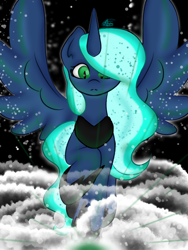 Size: 1536x2048 | Tagged: safe, artist:wifflethecatboi, oc, oc:moonie hearts (old), alicorn, pony, solo, spread wings, wings