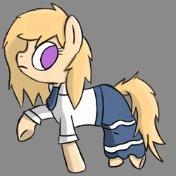 Size: 1000x1000 | Tagged: safe, artist:symphonydawn3, oc, oc only, oc:jackie spectre, earth pony, pony, clothes, earth pony oc, female, gray background, looking away, mare, simple background, solo, walking