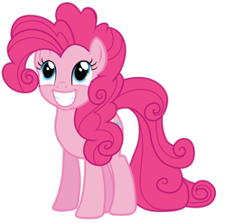 Size: 2466x2431 | Tagged: safe, artist:tardifice, pinkie pie, earth pony, pony, g4, it isn't the mane thing about you, cute, diapinkes, female, grin, happy, high res, mare, poofy pie, simple background, smiling, solo, transparent background, vector