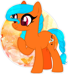 Size: 2393x2587 | Tagged: safe, artist:mint-light, artist:stormcloud-yt, oc, oc only, earth pony, pony, base used, braided tail, earth pony oc, high res, raised hoof, simple background, smiling, solo, tail, transparent background