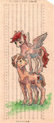 Size: 444x1000 | Tagged: safe, artist:adeptus-monitus, oc, oc only, earth pony, pegasus, pony, cyrillic, punch card, russian, traditional art, vintage