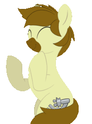 Size: 1280x1723 | Tagged: safe, artist:allyster-black, oc, oc only, oc:calpain, animated, clapping, clapping ponies, male, simple background, solo, stallion, transparent background