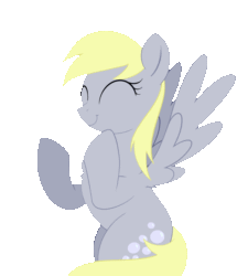 Size: 1280x1422 | Tagged: safe, artist:allyster-black, derpy hooves, pegasus, pony, g4, animated, clapping, clapping ponies, simple background, solo, transparent background