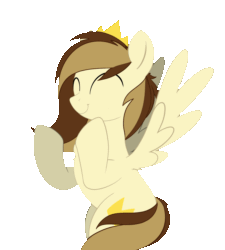 Size: 1800x2000 | Tagged: safe, artist:allyster-black, oc, oc only, oc:prince whateverer, pegasus, pony, animated, clapping, clapping ponies, crown, jewelry, male, regalia, simple background, solo, stallion, transparent background