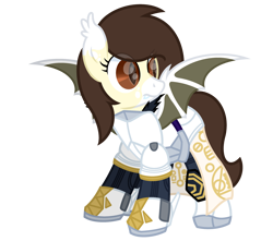 Size: 3400x3000 | Tagged: safe, alternate version, artist:ponkus, oc, oc:mocha moonpie, bat pony, pony, armor, bat wings, destiny (video game), female, high res, mare, simple background, solo, transparent background, wings