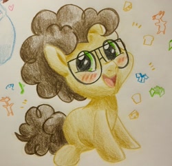 Size: 1280x1236 | Tagged: safe, artist:kluzart, cheese sandwich, pony, g4, solo, traditional art, younger