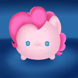 Size: 2449x2449 | Tagged: safe, artist:zigrock, pinkie pie, earth pony, pony, g4, beady eyes, blob, blob ponies, female, high res, looking at you, mare, solo, tsum tsum