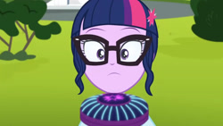 Size: 3410x1920 | Tagged: safe, screencap, sci-twi, twilight sparkle, equestria girls, g4, my little pony equestria girls: friendship games, female, glasses, high res, magic capture device, solo