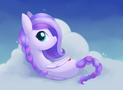 Size: 2900x2128 | Tagged: safe, artist:dusthiel, oc, oc only, oc:fluffy cloud, pegasus, pony, braid, braided tail, cloud, female, high res, mare, solo, tail