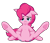 Size: 2048x1750 | Tagged: safe, artist:zeka10000, pinkie pie, earth pony, pony, g4, balloonbutt, belly, both cutie marks, butt, featureless crotch, female, floppy ears, looking at you, plot, presenting, redraw, simple background, sitting, solo, spread legs, spreading, transparent background, vector