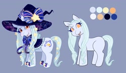 Size: 4185x2431 | Tagged: safe, artist:miioko, oc, oc only, pony, unicorn, female, hat, horn, mare, reference sheet, simple background, unicorn oc, witch hat