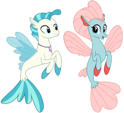 Size: 2644x2400 | Tagged: safe, artist:cheezedoodle96, artist:sonofaskywalker, edit, ocellus, terramar, changedling, changeling, seapony (g4), g4, non-compete clause, surf and/or turf, .svg available, cute, diaocelles, disguise, disguised changeling, female, high res, looking at you, male, seaponified, seapony ocellus, shipping, simple background, smiling, species swap, straight, terracellus, transparent background, vector
