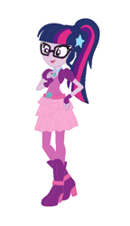 Size: 382x662 | Tagged: safe, artist:glittertiara, sci-twi, twilight sparkle, equestria girls, g4, clothes, clothes swap, cute, female, simple background, solo, vector, white background